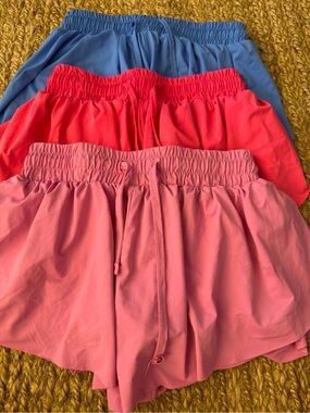 Suzette Collection Big Girl’s Butterfly Drawstring Shorts Lot of 3 Size XL